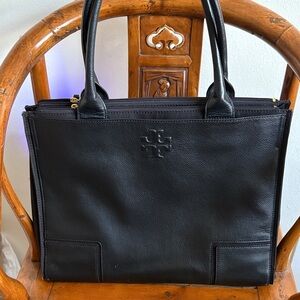 Tory Burch Black Leather Tote